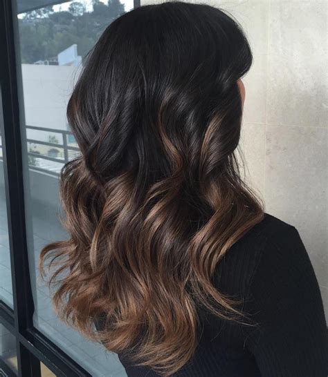 dark brown to black ombre